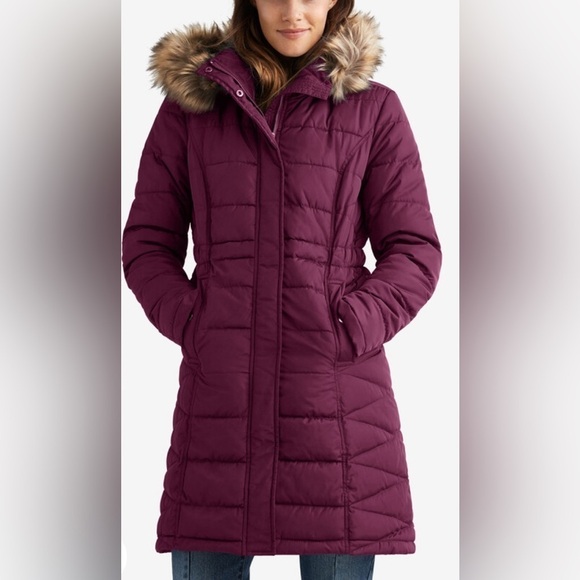 Catherines Faux Fur Trim Puffer Coat 2X - Picture 1 of 9